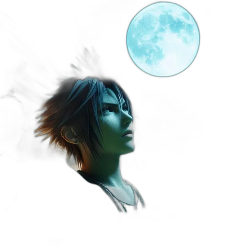 concept art, fantasy art, comic book art, photorealistic, outer space, blue, green, male transparent PNG cut-out