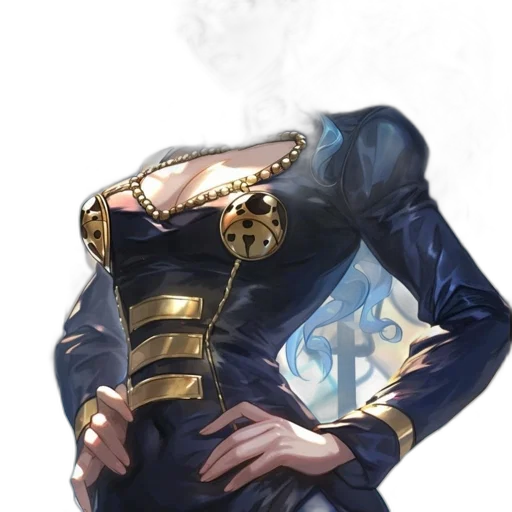 staff, mask, jacket, crown, concept art, fantasy art, comic book art, anime transparent PNG cut-out