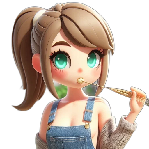 staff, jewelry, weapon, food, 3d render, anime, concept art, fantasy art transparent PNG cut-out