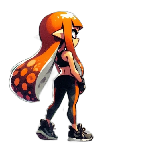 dress, weapon, hair, jacket, concept art, pixel art, 3d render, watercolor transparent PNG cut-out