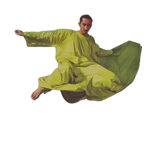 dress, umbrella, creature, jacket, photorealistic, concept art, oil painting, green transparent PNG cut-out