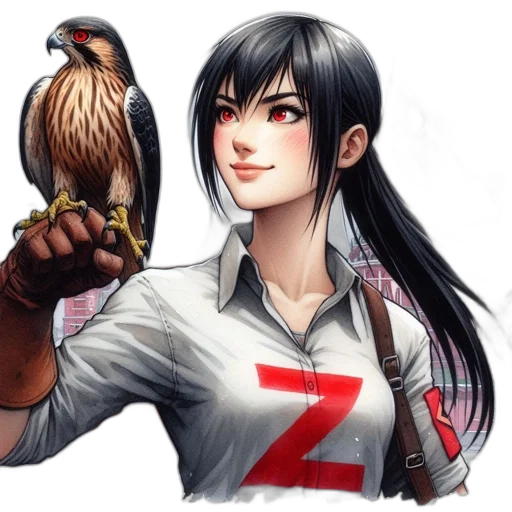 staff, animal, photorealistic, fantasy art, concept art, anime, animated, female transparent PNG cut-out