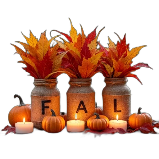 fire, rustic, wooden, table, adorned, collection, autumn-themed, items transparent PNG cut-out