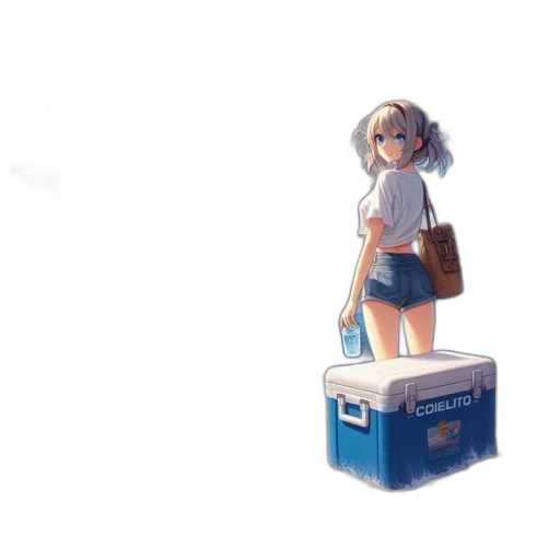 bottle, robot, dress, weapon, concept art, 3d render, anime, pixel art transparent PNG cut-out