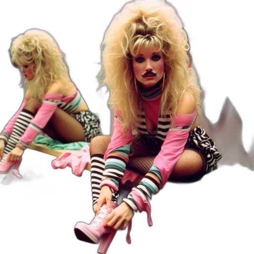 shoes, concept art, vaporwave, woman, 1980s, attire, applies, pink transparent PNG cut-out