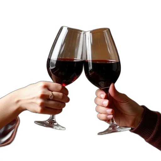 woman, holding, wine, glasses, red, toasting, someone, stock transparent PNG cut-out