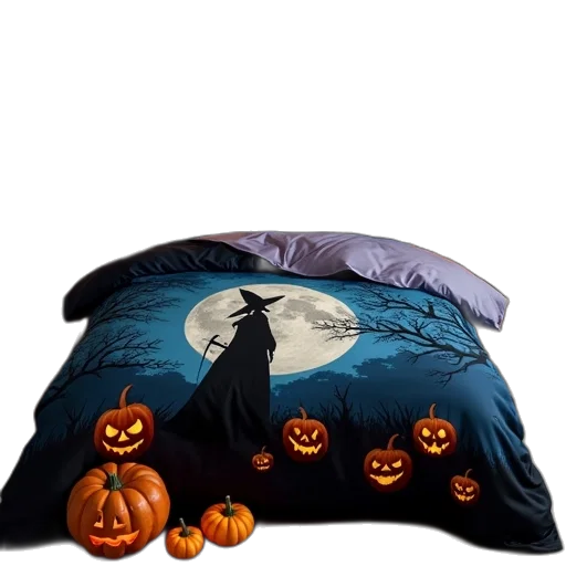 night, black, witch, pumpkins transparent PNG cut-out