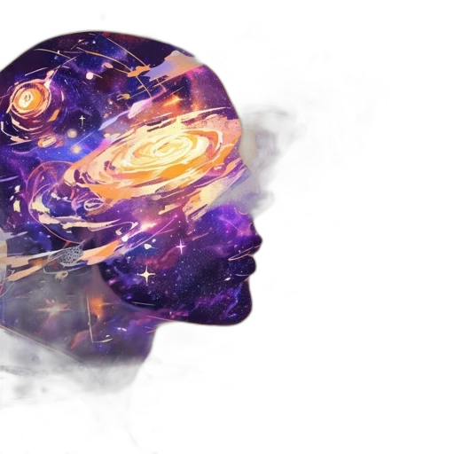 face, mask, crown, concept art, watercolor, photorealistic, fantasy art, outer space transparent PNG cut-out