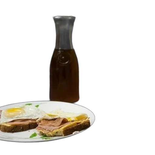 food, bottle, 3d render, photorealistic, plate, breakfast, carafe, juice transparent PNG cut-out