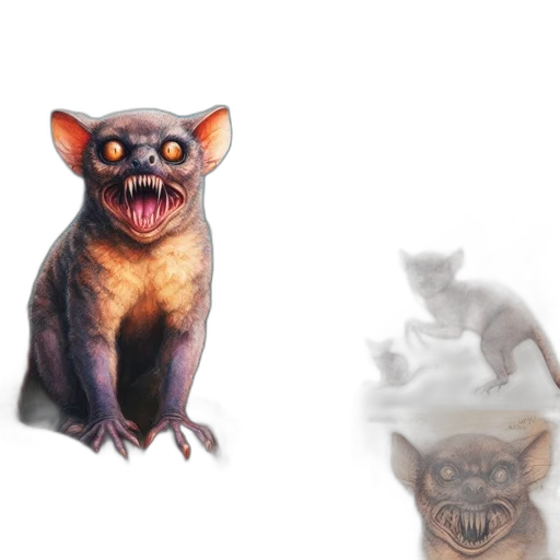 creature, animal, mask, face, concept art, 3d render, photorealistic, fantasy art transparent PNG cut-out