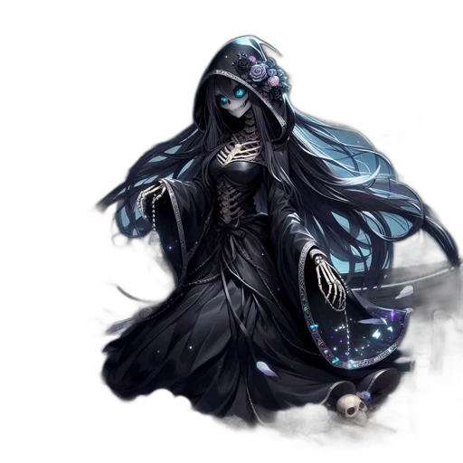 dress, mask, creature, concept art, fantasy art, pixel art, comic book art, dark transparent PNG cut-out