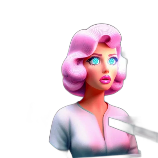 robot, face, staff, weapon, 3d render, vaporwave, concept art, pixel art transparent PNG cut-out
