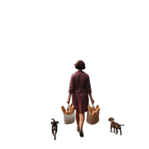 animal, staff, concept art, pixel art, 3d render, photorealistic, city street, woman transparent PNG cut-out