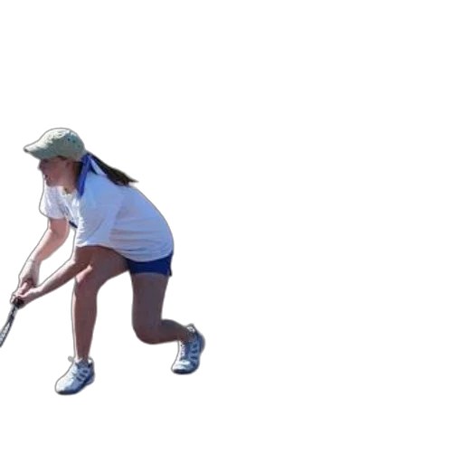 staff, photorealistic, 3d render, woman, white, shirt, blue, shorts transparent PNG cut-out