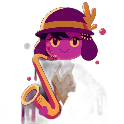 hat, staff, weapon, robot, concept art, pixel art, vaporwave, fantasy art transparent PNG cut-out
