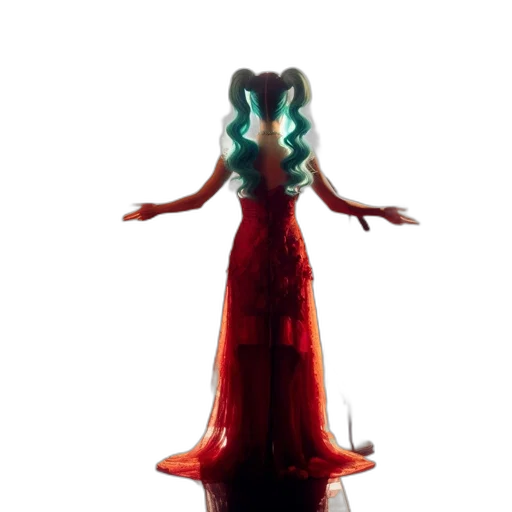 dress, creature, crown, robot, concept art, 3d render, pixel art, fantasy art transparent PNG cut-out