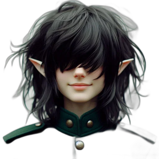 face, mask, staff, hair, fantasy art, concept art, photorealistic, 3d render transparent PNG cut-out