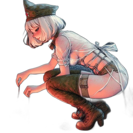 dress, hat, creature, staff, concept art, watercolor, fantasy art, anime transparent PNG cut-out