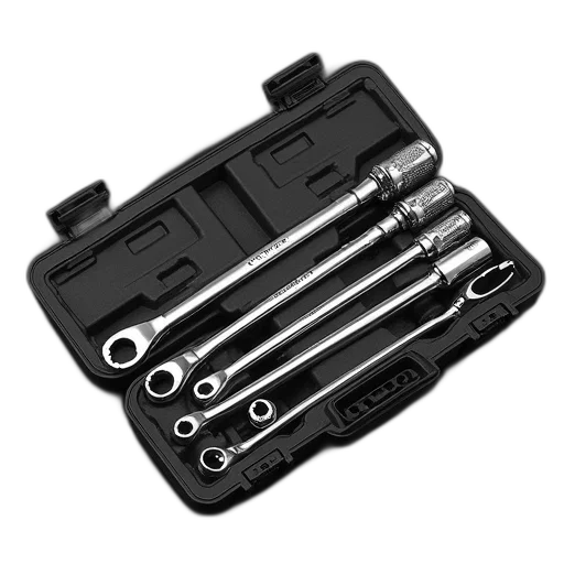 weapon, 6pc, torque, wrenches, carry, case, steel, teeth transparent PNG cut-out