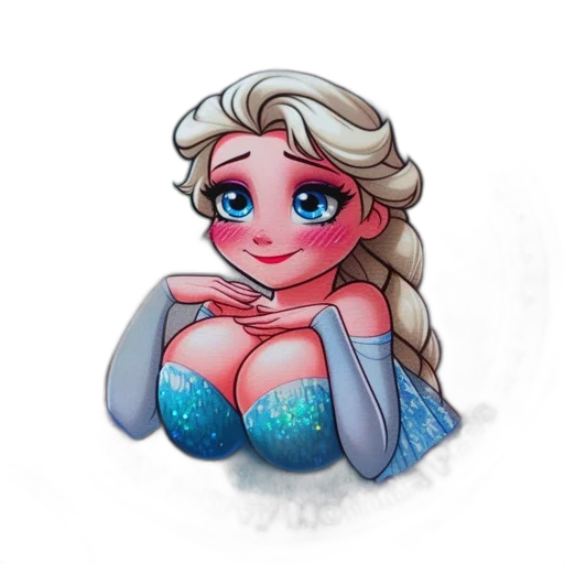 dress, cartoon, fantasy art, pixel art, concept art, underwater, circular, sticker transparent PNG cut-out