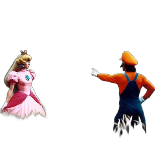 dress, weapon, concept art, 3d render, wheat, field, mario, princess transparent PNG cut-out