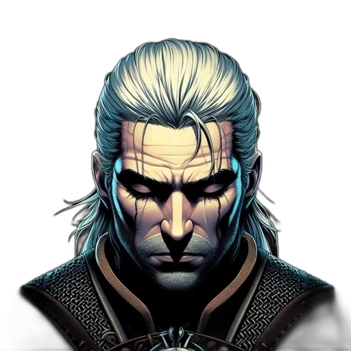 face, staff, mask, weapon, fantasy art, concept art, comic book art, pixel art transparent PNG cut-out