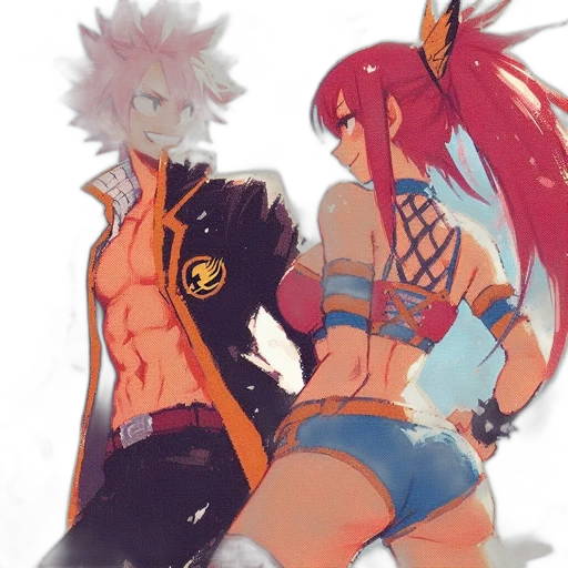 concept art, watercolor, anime, cyberpunk, fire, neon lights, red, neon transparent PNG cut-out
