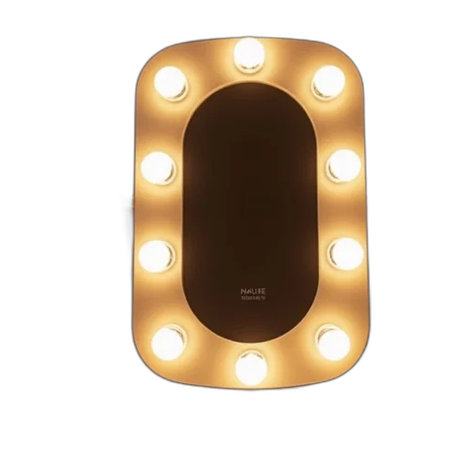 15pcs, lighted, makeup, mirror transparent PNG cut-out