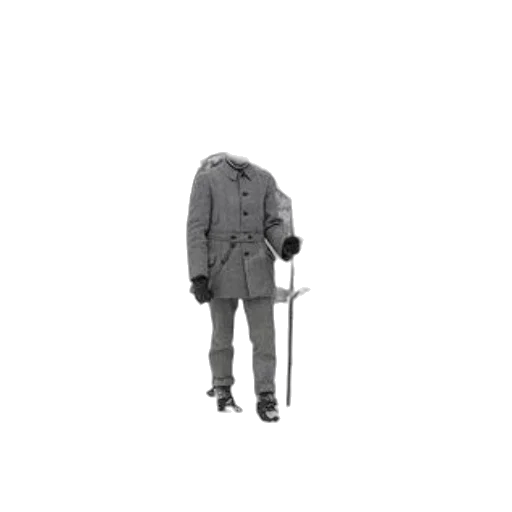 jacket, staff, umbrella, robot, concept art, 3d render, pixel art, photorealistic transparent PNG cut-out