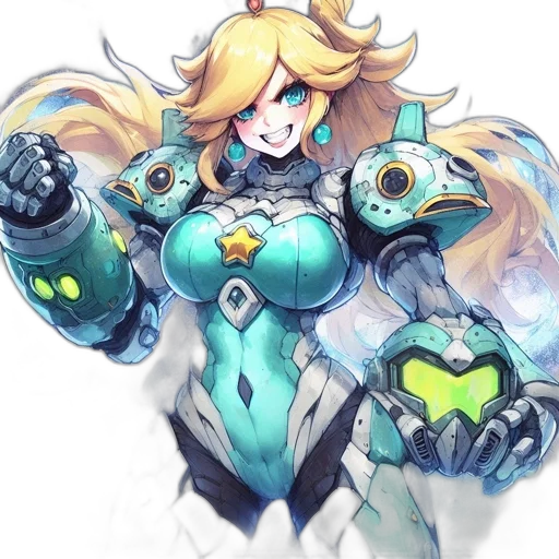 robot, weapon, crown, staff, concept art, anime, fantasy art, pixel art transparent PNG cut-out