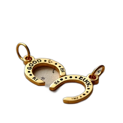 jewelry, crown, staff, collection, three, gold, horseshoe, charms transparent PNG cut-out