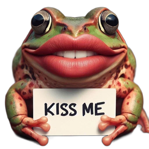 face, mask, creature, animal, photorealistic, colorful, frog, exaggerated transparent PNG cut-out
