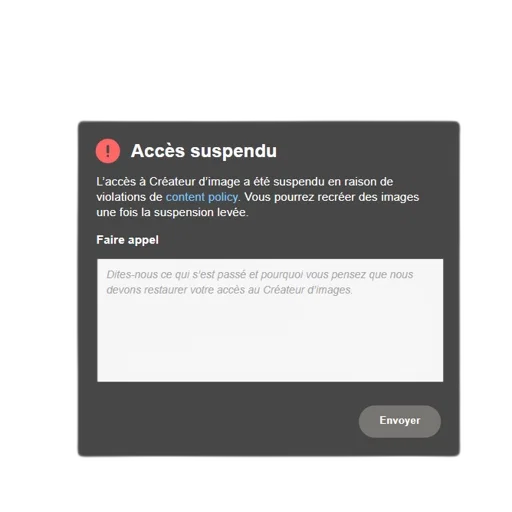 image, displays, microsoft, bing, screen, showing, suspension, notice transparent PNG cut-out