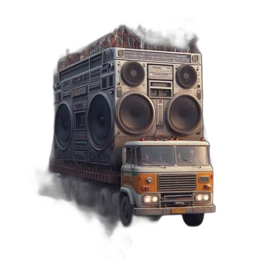 concept art, photorealistic, pixel art, fantasy art, urban, street, scene, 70s transparent PNG cut-out