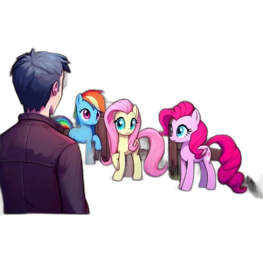 staff, concept art, cartoon, 3d render, anime, three, little, pony transparent PNG cut-out