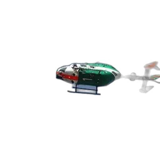 weapon, 3d render, concept art, green, white, helicopter, red, accents transparent PNG cut-out