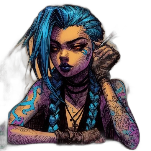 jewelry, cyberpunk, comic book art, fantasy art transparent PNG cut-out