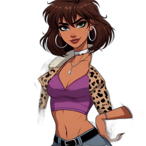 jacket, cartoon, concept art, pixel art, fantasy art, animated, female, character transparent PNG cut-out