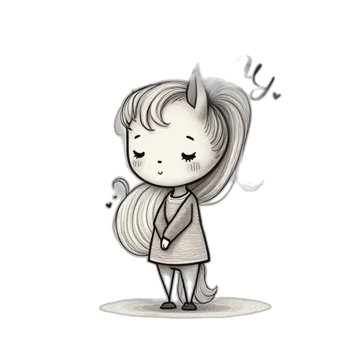 hair, staff, creature, cartoon, concept art, fantasy art, anime, pony transparent PNG cut-out