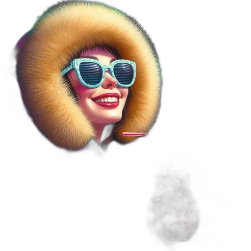 hair, hat, face, mask, concept art, photorealistic, 3d render, cartoon transparent PNG cut-out