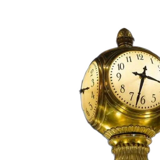 3d render, photorealistic, vintage, clock, roman, numerals, stands, ornate transparent PNG cut-out
