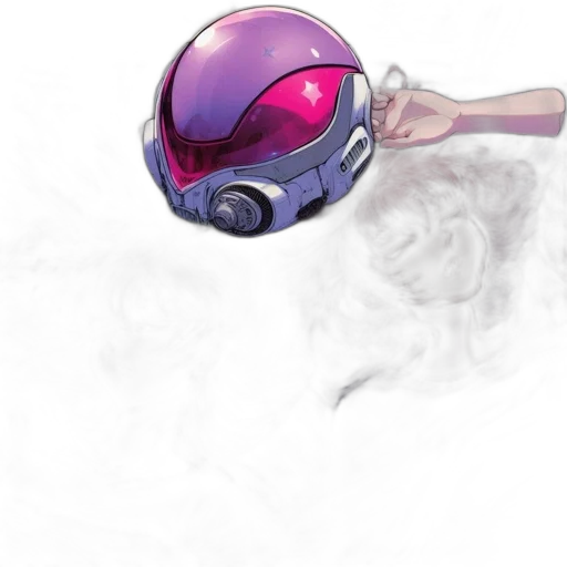 mask, robot, weapon, staff, concept art, vaporwave, watercolor, anime transparent PNG cut-out