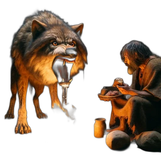 food, concept art, fantasy art, photorealistic, oil painting, fire, dense, forest transparent PNG cut-out