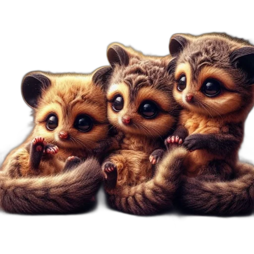 animal, photorealistic, 3d render, concept art, oil painting, three, anthropomorphic, animals transparent PNG cut-out