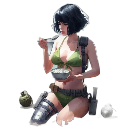 weapon, dress, robot, food, concept art, fantasy art, pixel art, watercolor transparent PNG cut-out