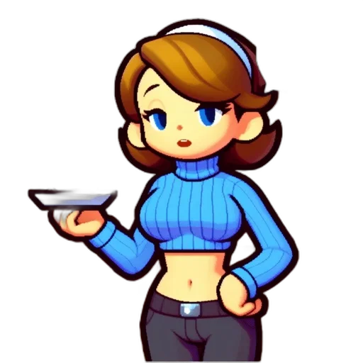 food, staff, pixel art, cartoon, concept art, fantasy art, blue, monochrome transparent PNG cut-out