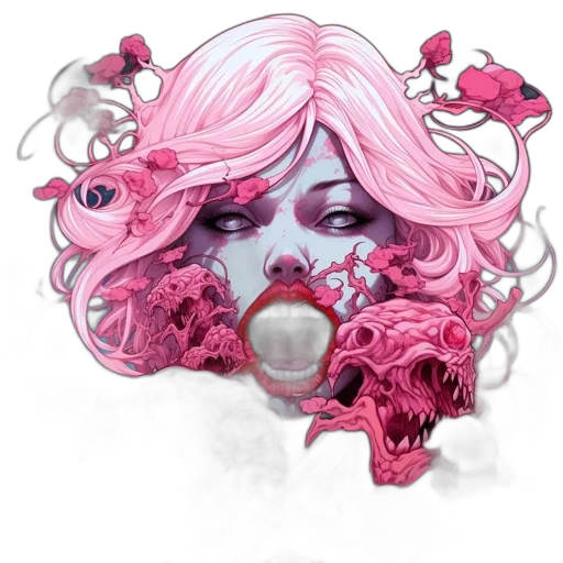 mask, face, concept art, comic book art, fantasy art, watercolor, pastel, red transparent PNG cut-out
