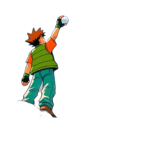 staff, jacket, weapon, concept art, pixel art, 3d render, comic book art, outer space transparent PNG cut-out