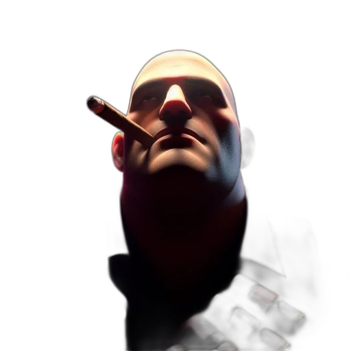 staff, face, mask, jacket, 3d render, photorealistic, concept art, cyberpunk transparent PNG cut-out