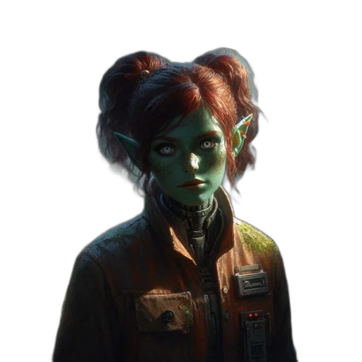 staff, face, jacket, creature, concept art, fantasy art, pixel art, photorealistic transparent PNG cut-out
